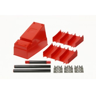 Sopraelevata per parabolica pista mini4WD 3 corsie Rossa